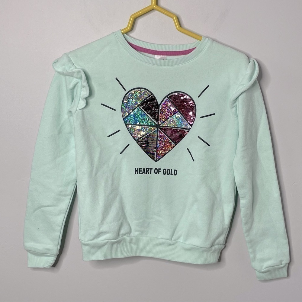 My Favorite Sweatshirt Heart Sequin Sweatshirt